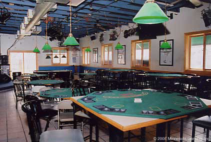 poker tables in a bar