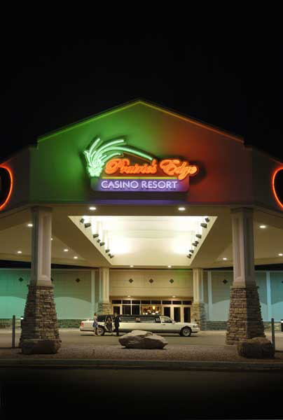 Front View of Prairie's Edge Casino Resort.